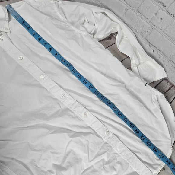 J. Crew Relaxed-fit washed cotton poplin shirt White 4 AX583 - Picture 9 of 10